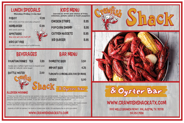 The Crawfish Shack in Austin TX. 