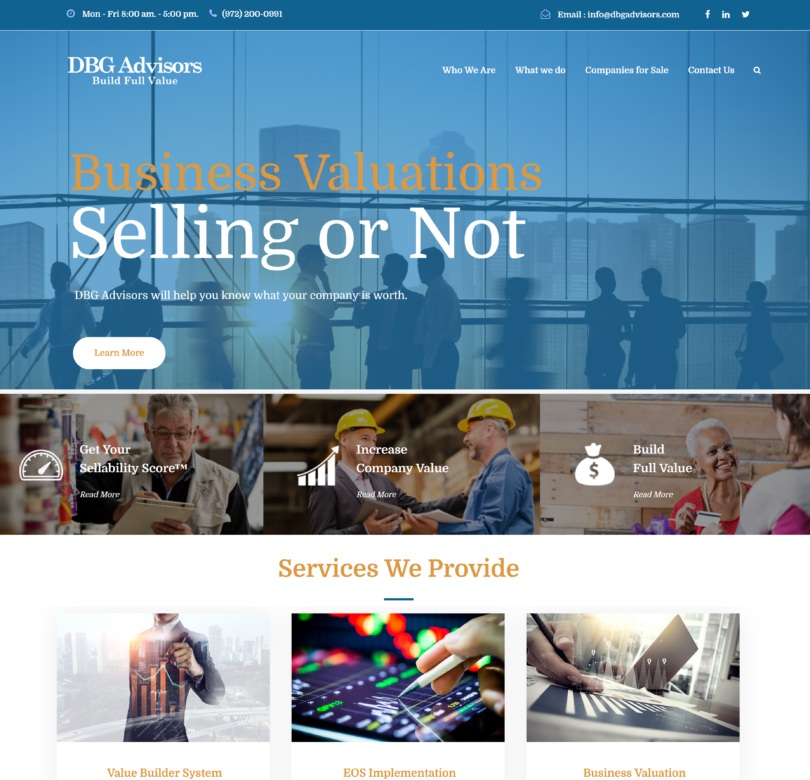 DBG Advisors Value Builder Engagement